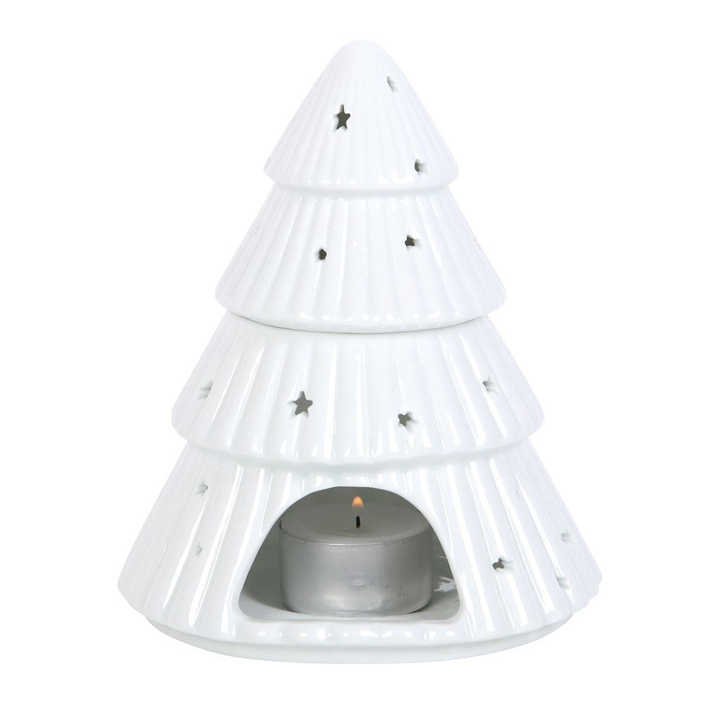 White Christmas Tree Wax Burner