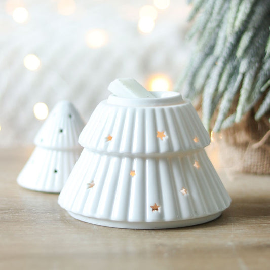 White Christmas Tree Wax Burner